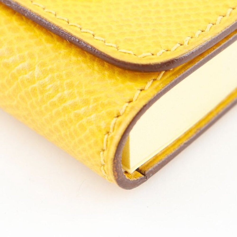 Hermes Post-it Case Sticky Note Leather Yellow - Picture 5 of 9